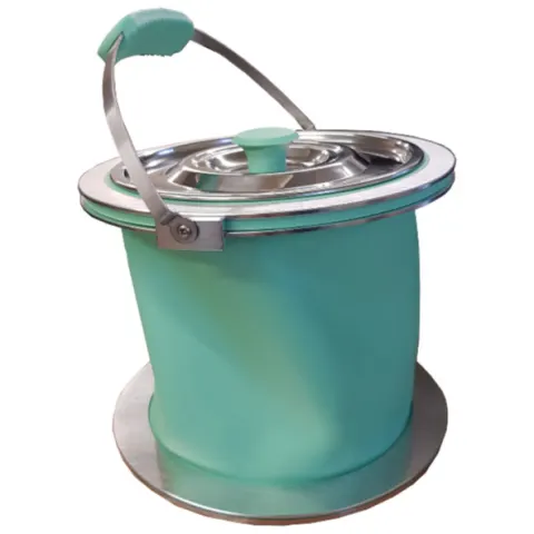 2.3L Green Collapsible Camping Saucepan Integral Handles - Not Riveted Caravan Folding