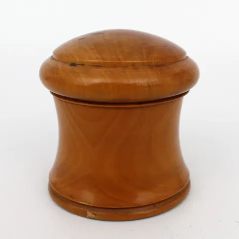 Antique Treen Fruitwood Pot