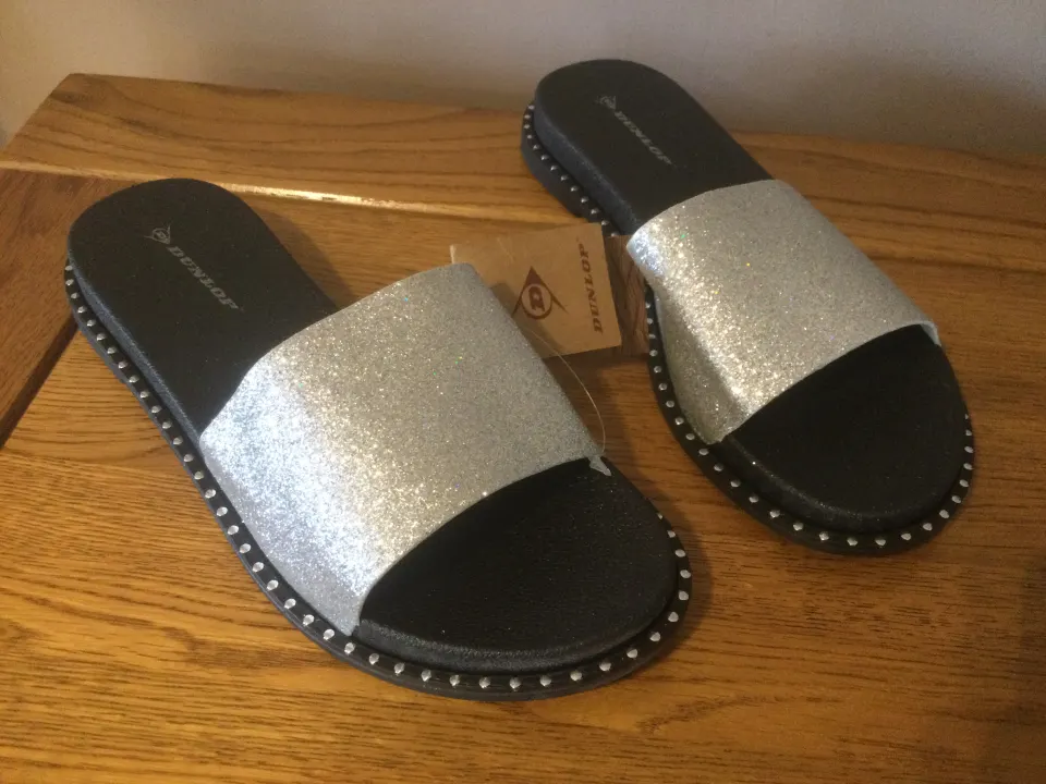 Dunlop “Ava” Ladies Sandals, Size 7, Silver - New RRP £25.00