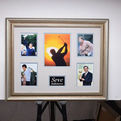 Seve Ballesteros framed original signature presentation