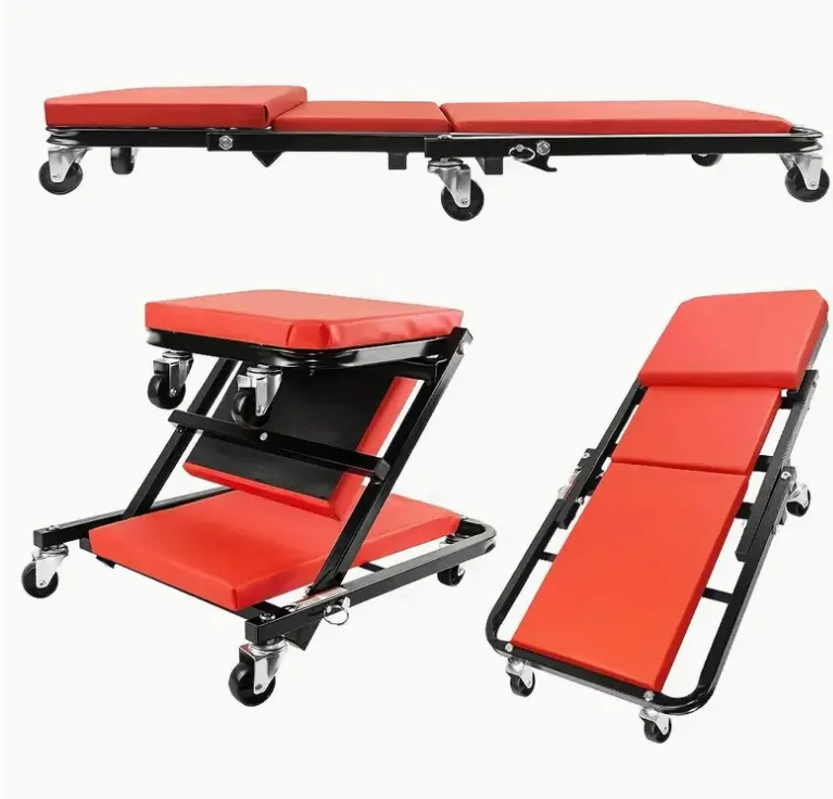 2-In-1 Rolling Mechanic’s Creeper & Stool – Comfort, Versatility, and Strength In One Tool!