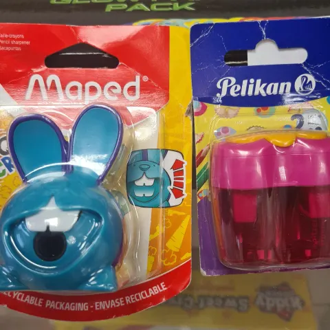 100pcs Assorted Maped and Other Pencil Sharpeners - Assorted Colours - RRP £3.99 Each