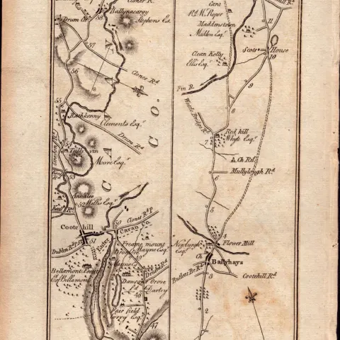Ireland Rare Antique 1777 Map Monaghan Middletown Cootehill Cavan Clones.