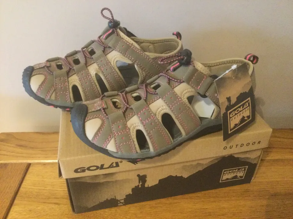 Gola Women's “Shingle 3” Hiking Sandals, Taupe/Hot Pink, Size 5, Brand New
