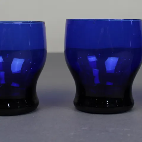 Collection of 4 Vintage Cobalt Blue Goblets