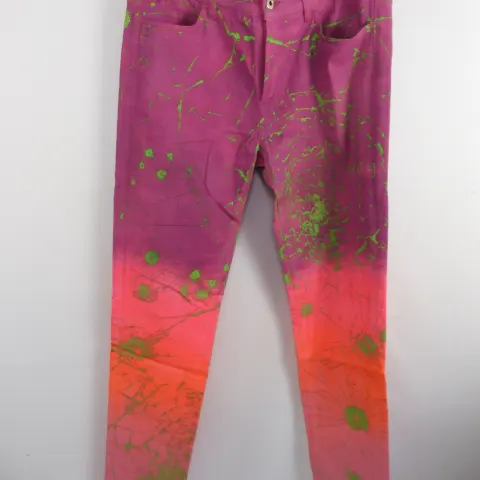 MJB Marc Jaques Burton Multi Ombre Crixus Hand Crafted Jeans Size 34, Sold Out