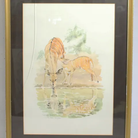 Patricia Wiles Limited Edition Animal Print Set in Frame