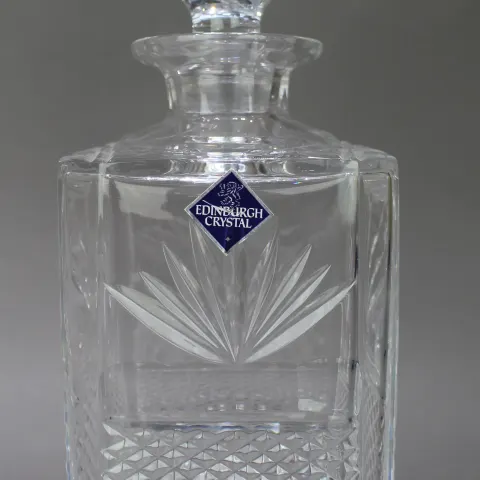 Vintage Edinburgh Crystal Square Shaped Spirit Decanter