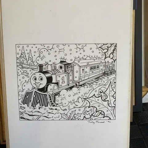 Thomas The Tank Engine & Friends Original Artwork, Signed By Timothy Marwood Full Page