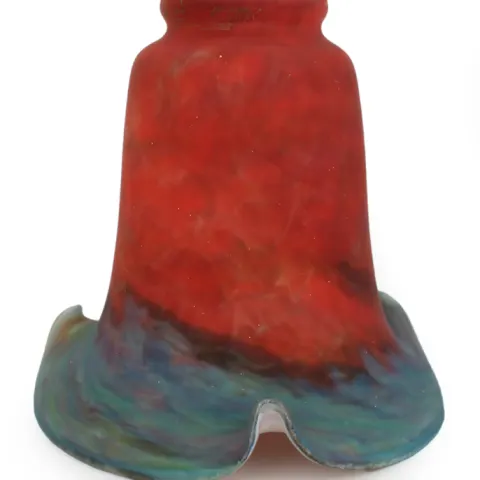 Vintage Red & Blue Art Glass Lampshade