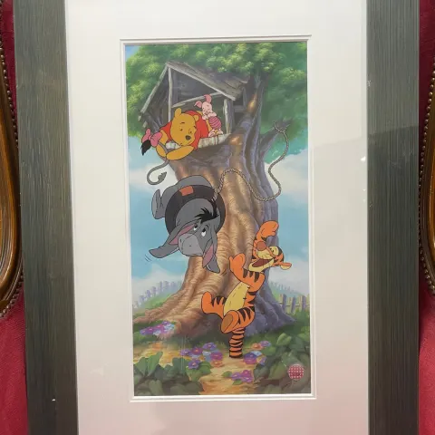 Limited Edition Disney Sericel "Swing Time with Eeyore"