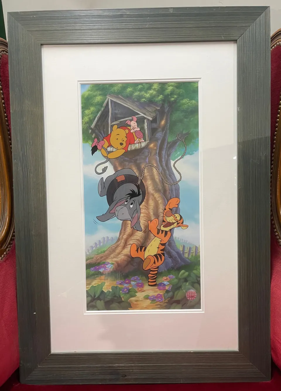 Limited Edition Disney Sericel "Swing Time with Eeyore"