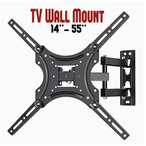 Full Motion TV Wall Mount Bracket – Tilt, Swivel & Extendable (14–55" Screens)