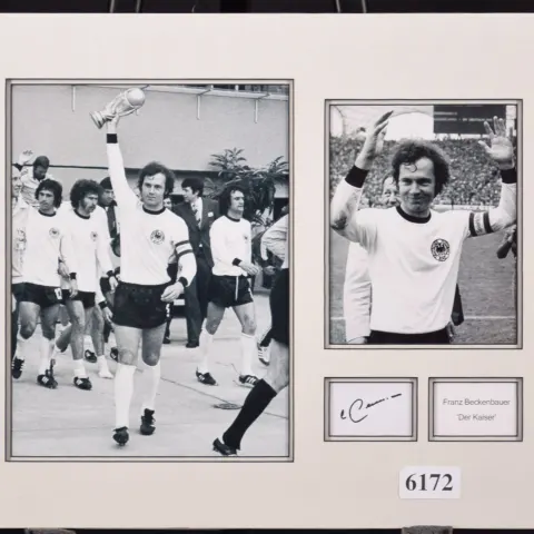 FRANZ BECKENBAUER original signed presentation