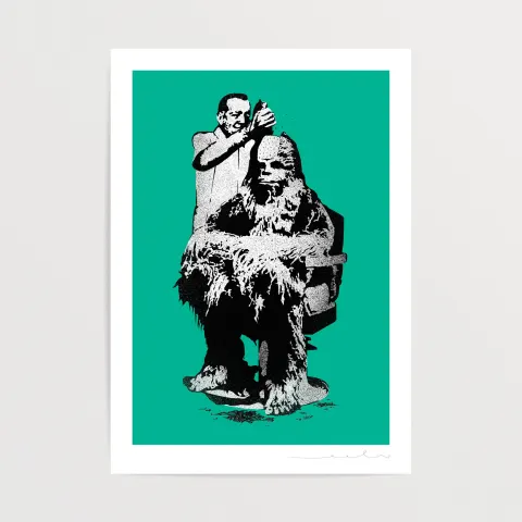 Eelus (b.1979) ‘Chew Barber’ In Mint Colourway Graffiti/Street/Urban Art