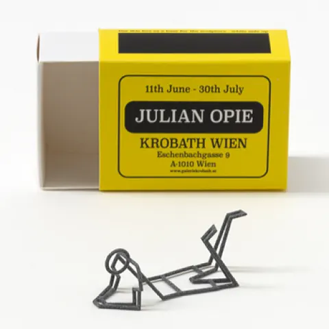 Julian Opie (1958)Resting ‘Matchbox Posing Figure’ maquette with Gallery Presentation Matchbox, 2022