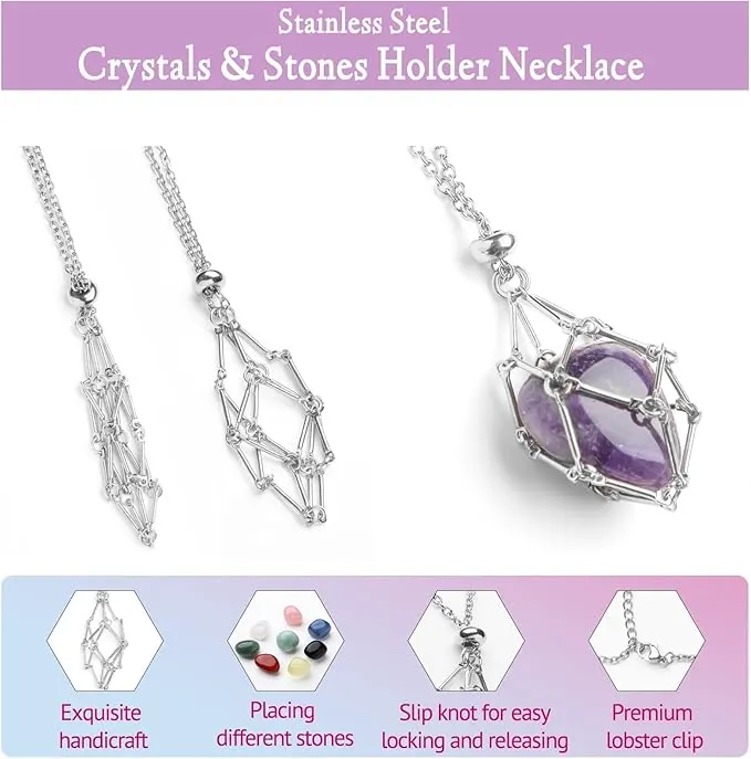 10 x Crystal Pendant Cage Necklace Lb1a sku-3811