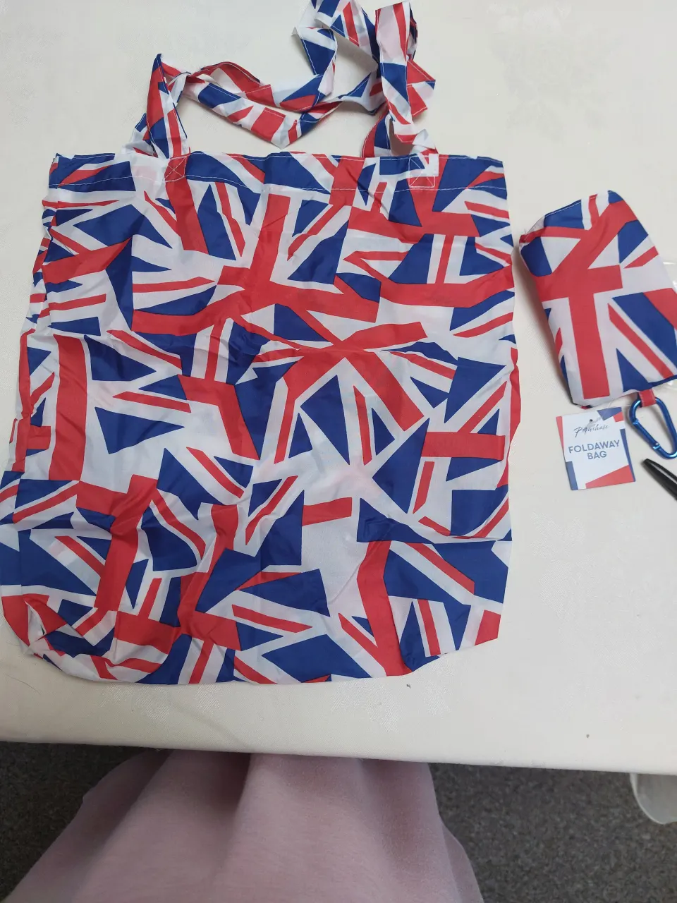 Union flag foldaway bag x 6