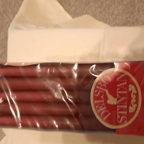 4 packs burgundy wine candles
