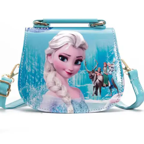 Disney  Frozen Princess Shoulder Bag PU Children  Elsa Handbag Travel Cross Body Bag