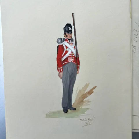 Vintage Watercolour Book Illustration ? Noel Gold "The 76th Regiment of Foot