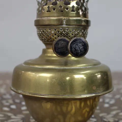 Antique Hinks & Son’s Brass Oil Lamp Font c.1890