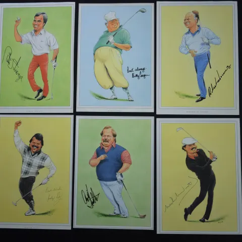 Golfing  "Caricatures" Original Signatures