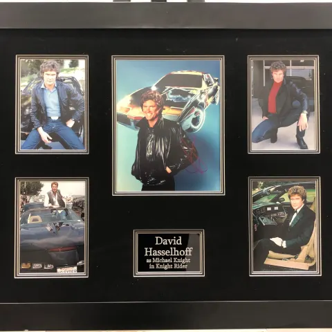 DAVID HASSELHOFF framed original signature presentation.