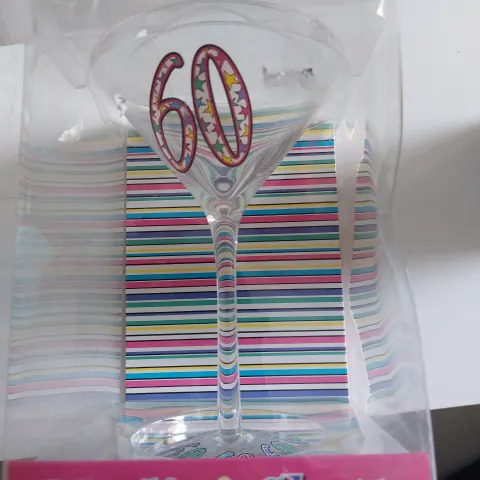 8 x Martini Glasses Birthday engraved