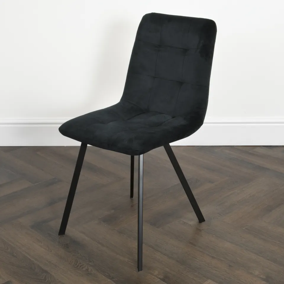 Squared Black Dining Chair (set of 2) RRP - £330