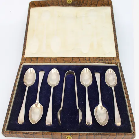 Vintage Silver Plated Sugar Spoon Set
