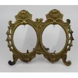Vintage Art Nouveau Style Brass Twin Picture frame