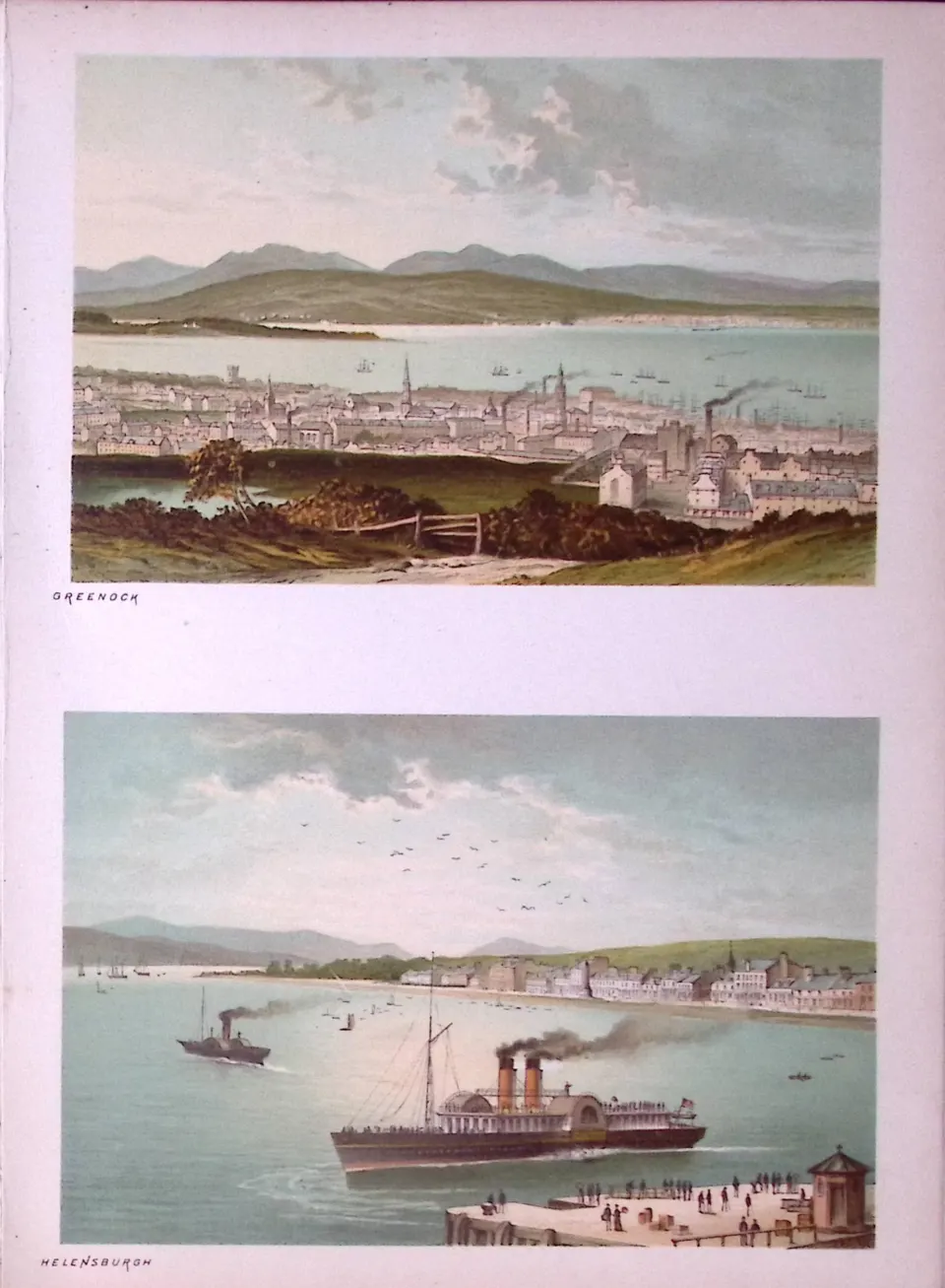 Scotland Greenock & Helensburgh Antique Coloured Print-25