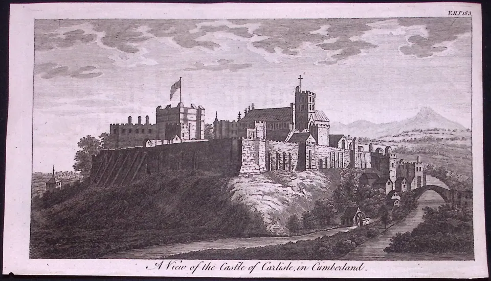 Carlisle Castle Cumbria Rare Georgian 1776 Copper Plate Antique Engraving-26