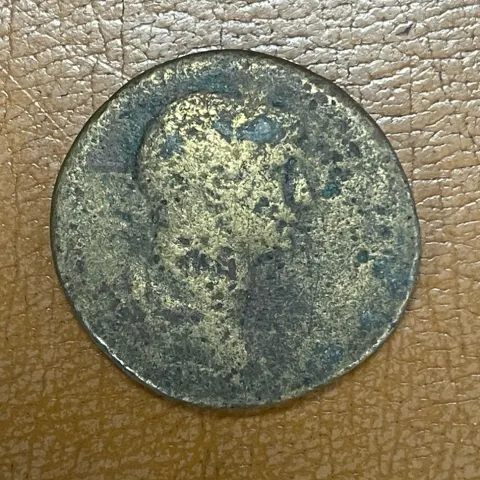 Ancient Roman bronze sestertius coin