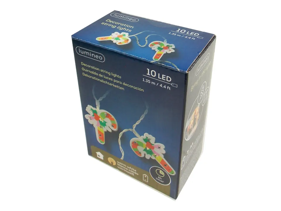 10x LED CHRISTMAS LIGHT STRINGS - CANDY CANES