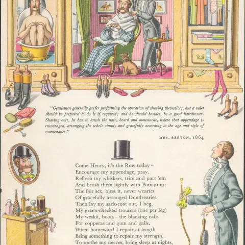 Double Sided Guinness Print 1956 "The Valet & The Picnic"A Genuine Double Sided Lithographed