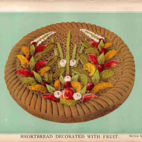 Biscuit & Fruit T. Percy Lewis A.G Bromley Antique Chromolithograph Print