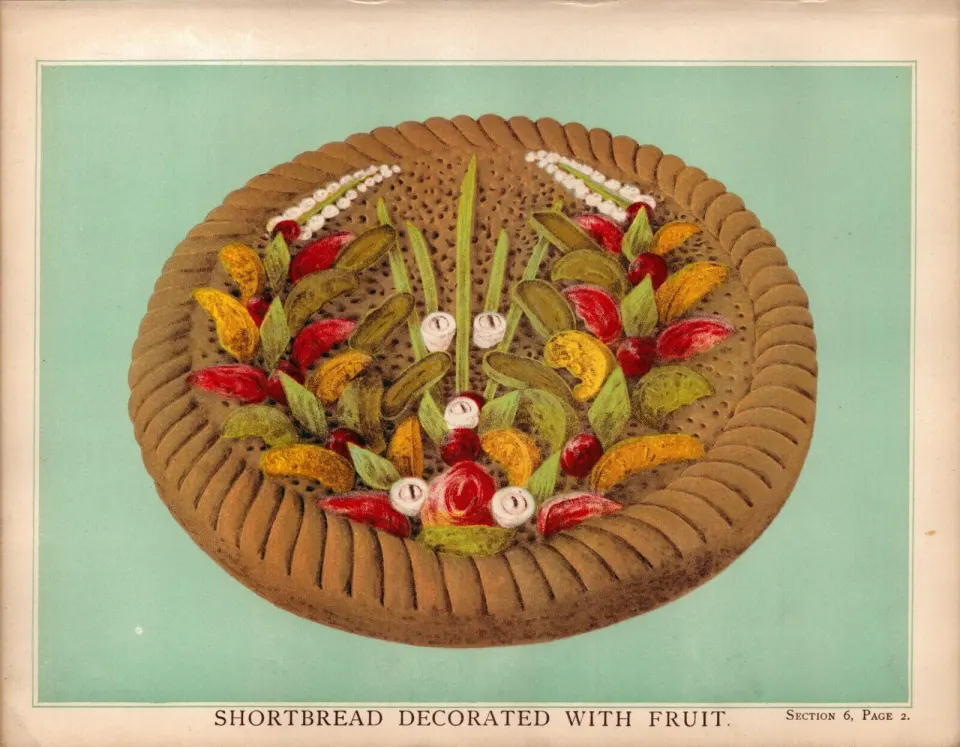 Biscuit & Fruit T. Percy Lewis A.G Bromley Antique Chromolithograph Print