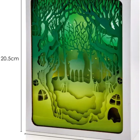 6 x DIORAMA 3D FRAMED REINDEER CHRISTMAS SCENE WITH LED LIGHTS