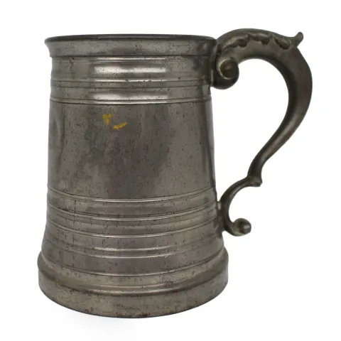 Pewter Tankard with Glass Bottom
