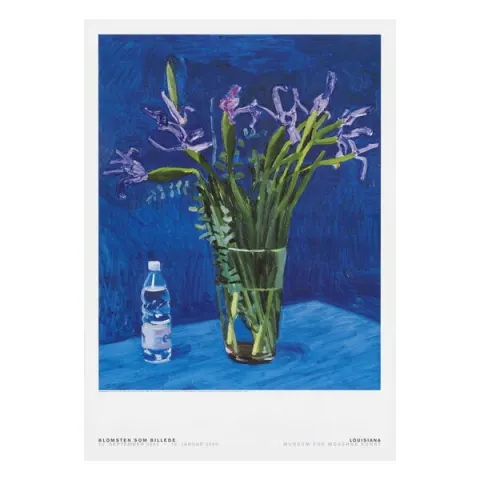 David Hockney "Iris with Evian Bottle' Exhibition poster