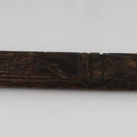 Antique Carved Wooden Dagger with Sheath