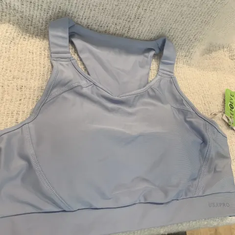 Brand New USA Pro Sky Blue Sports Bra Pack of 3 size 14