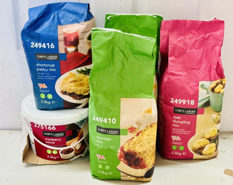Job Lot Catering Products To Include Crumble Mix & Pastry Mix Mixed Dates