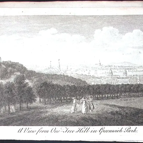 London One Tree Hill Greenwich Rare Georgian Copper Antique 1776 Engraving-105.