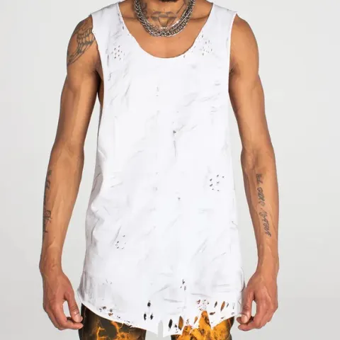 MJB Marc Jaques Burton Nudaveris White Vest, Online Price £246.90, Size XXL.