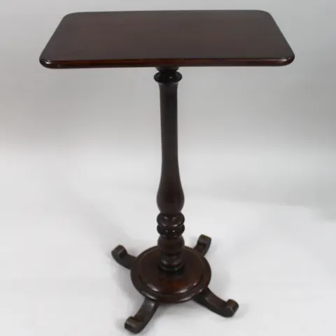 Mahogany Column Occasional Table