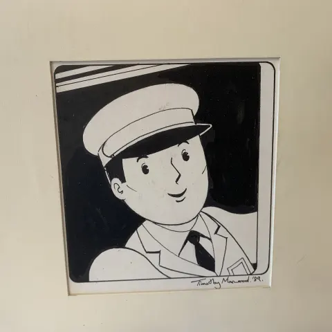 Thomas The Tank Engine & Friends Original Artwork, Signed By Timothy Marwood Driver