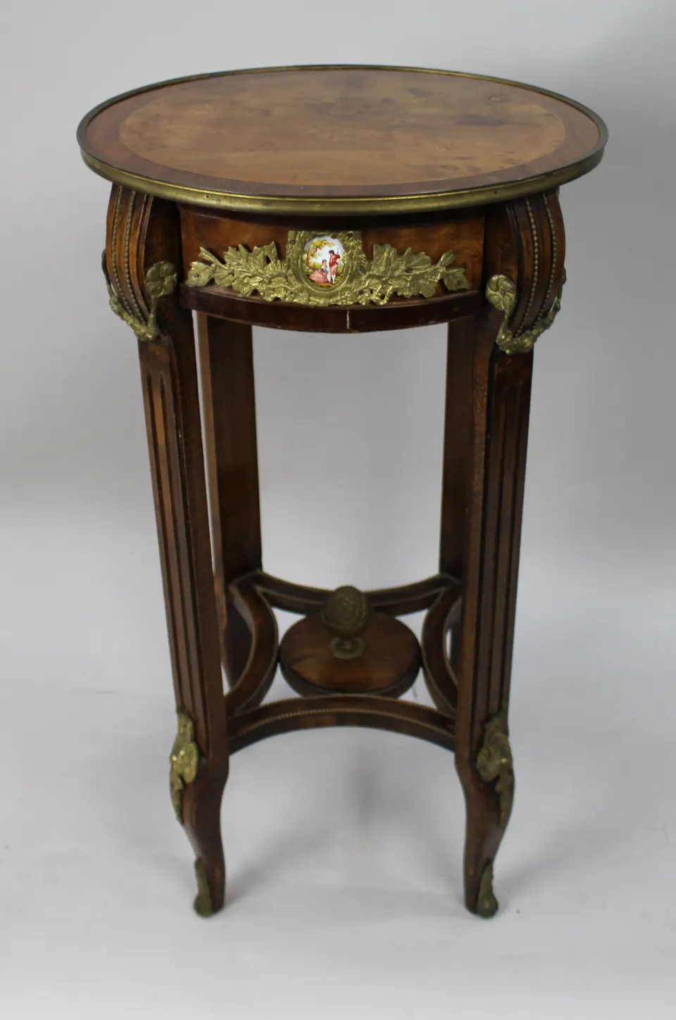 Louis XV Style Inlaid & Gilt Metal Lamp Table